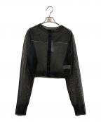 MAISON SPECIALメゾンスペシャル）の古着「MAISON SPECIAL　薄手カーディガン」｜ブラック