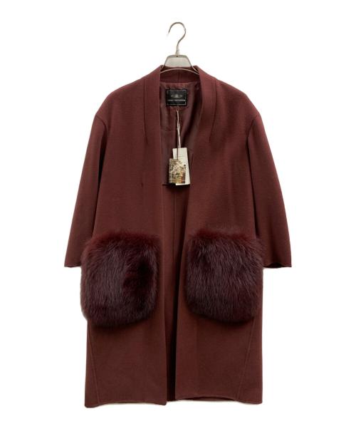 GRACE CONTINENTAL（（グレースコンチネンタル）GRACE CONTINENTAL (（グレースコンチネンタル) GRACE CONTINENTAL　ウールコート ワインレッド サイズ:SIZE2の古着・服飾アイテム