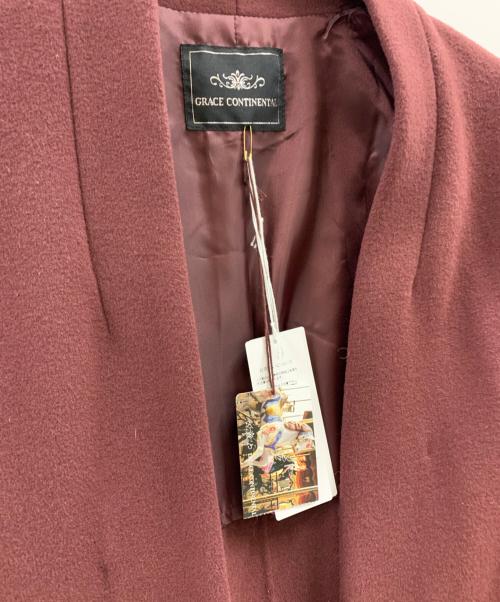GRACE CONTINENTAL（（グレースコンチネンタル）GRACE CONTINENTAL (（グレースコンチネンタル) GRACE CONTINENTAL　ウールコート ワインレッド サイズ:SIZE2の古着・服飾アイテム