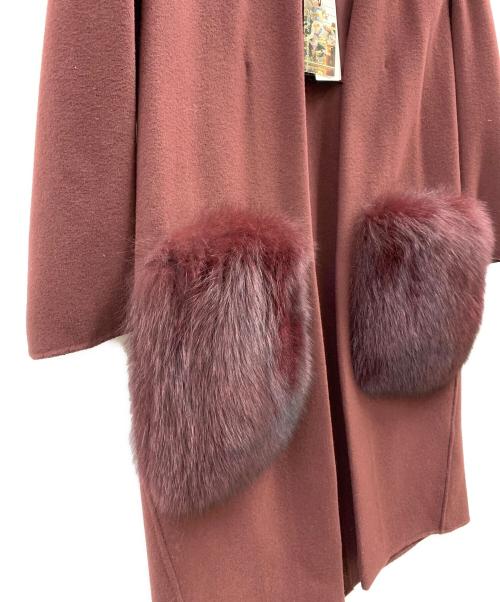 GRACE CONTINENTAL（（グレースコンチネンタル）GRACE CONTINENTAL (（グレースコンチネンタル) GRACE CONTINENTAL　ウールコート ワインレッド サイズ:SIZE2の古着・服飾アイテム