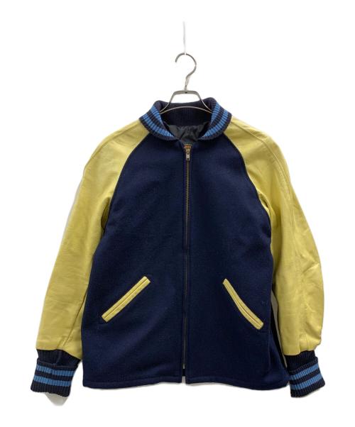 skookum（スクーカム）skookum (スクーカム) SKOOKUM スタジャン ネイビー×イエロー サイズ:38の古着・服飾アイテム