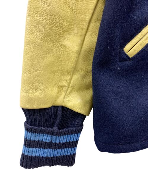 skookum（スクーカム）skookum (スクーカム) SKOOKUM スタジャン ネイビー×イエロー サイズ:38の古着・服飾アイテム