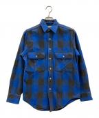 ST JOHN'S BAYセントジョンズベイ）の古着「長袖シャツ」｜ブルー×ブラック
