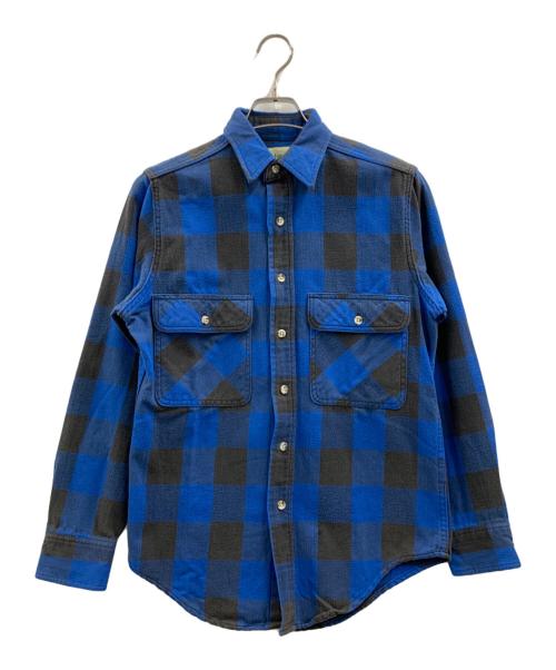ST JOHN'S BAY（セントジョンズベイ）ST JOHN'S BAY (セントジョンズベイ) 長袖シャツ ブルー×ブラック サイズ:Sの古着・服飾アイテム