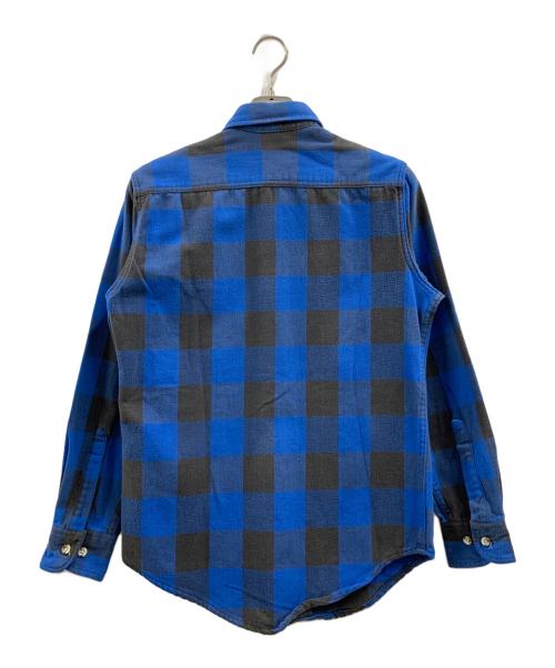 ST JOHN'S BAY（セントジョンズベイ）ST JOHN'S BAY (セントジョンズベイ) 長袖シャツ ブルー×ブラック サイズ:Sの古着・服飾アイテム