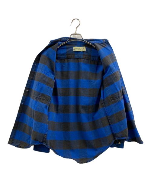 ST JOHN'S BAY（セントジョンズベイ）ST JOHN'S BAY (セントジョンズベイ) 長袖シャツ ブルー×ブラック サイズ:Sの古着・服飾アイテム