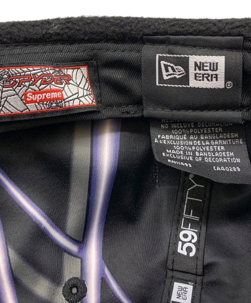 New Era（ニューエラ）New Era (ニューエラ) SUPREME (シュプリーム) New Era　Supreme　キャップ ブラック×レッドの古着・服飾アイテム