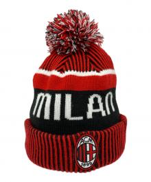 A.C.Milan×New Era（エーシーミラン×ニューエラ）の古着「A.C.Milan　New Era　ニット帽」｜レッド×ブラック