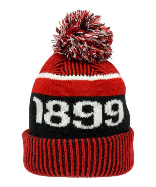 A.C.Milan（エーシーミラン）A.C.Milan (エーシーミラン) New Era (ニューエラ) A.C.Milan　New Era　ニット帽 レッド×ブラックの古着・服飾アイテム