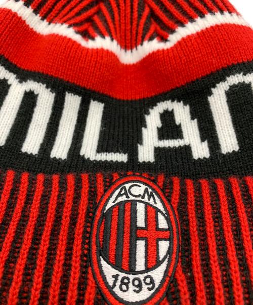 A.C.Milan（エーシーミラン）A.C.Milan (エーシーミラン) New Era (ニューエラ) A.C.Milan　New Era　ニット帽 レッド×ブラックの古着・服飾アイテム