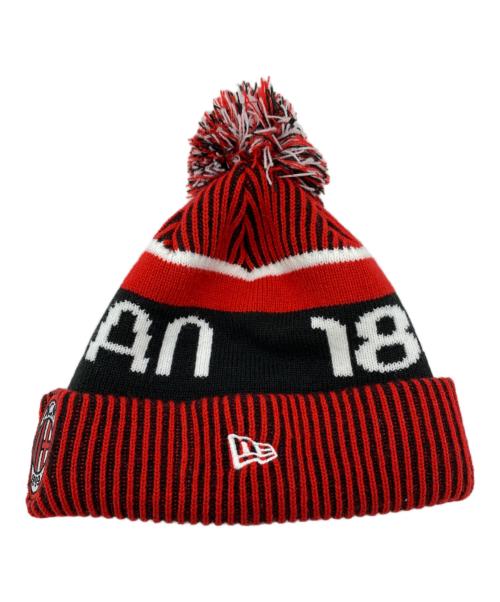 A.C.Milan（エーシーミラン）A.C.Milan (エーシーミラン) New Era (ニューエラ) A.C.Milan　New Era　ニット帽 レッド×ブラックの古着・服飾アイテム