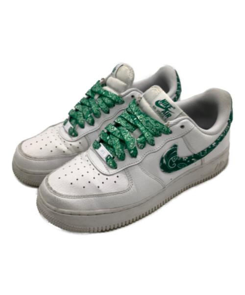 NIKE（ナイキ）NIKE (ナイキ) NIKE　AIR FORCE1　ローカットスニーカー ホワイト×グリーン サイズ:26.5cmの古着・服飾アイテム