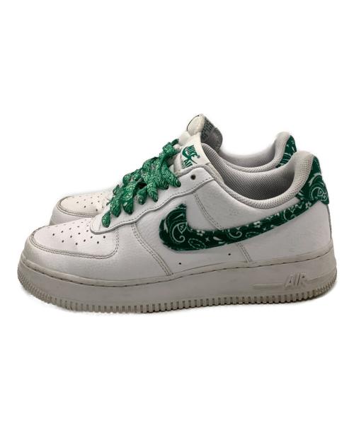 NIKE（ナイキ）NIKE (ナイキ) NIKE　AIR FORCE1　ローカットスニーカー ホワイト×グリーン サイズ:26.5cmの古着・服飾アイテム