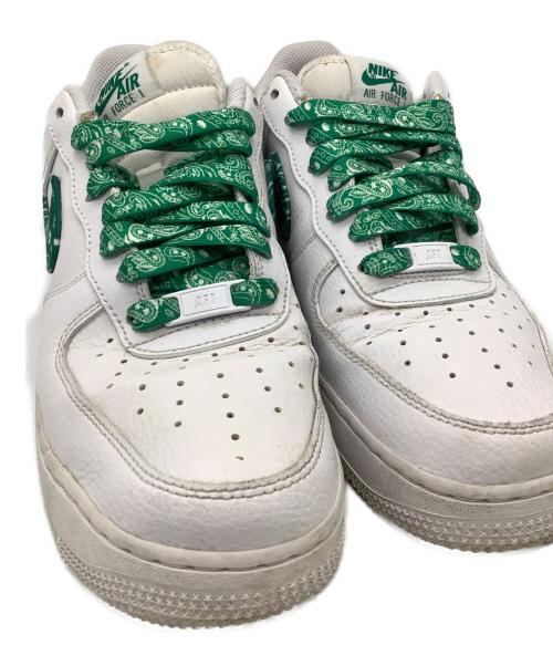 NIKE（ナイキ）NIKE (ナイキ) NIKE　AIR FORCE1　ローカットスニーカー ホワイト×グリーン サイズ:26.5cmの古着・服飾アイテム
