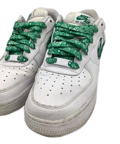 NIKE（ナイキ）NIKE (ナイキ) NIKE　AIR FORCE1　ローカットスニーカー ホワイト×グリーン サイズ:26.5cmの古着・服飾アイテム