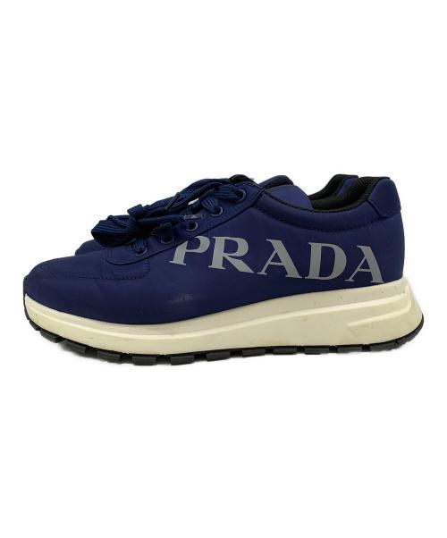 PRADA（プラダ）PRADA (プラダ) PRADA　ナイロンローカットスニーカー ネイビー サイズ:5の古着・服飾アイテム