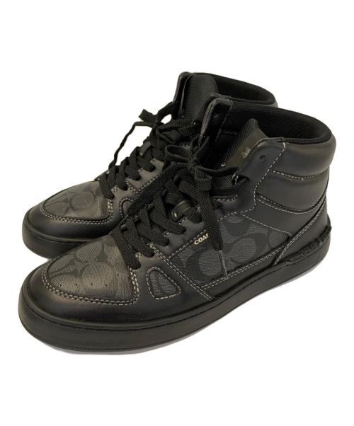 COACH（コーチ）COACH (コーチ) COACH　ハイカットスニーカー ブラック サイズ:24.5ｃｍの古着・服飾アイテム