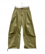VEINヴェイン）の古着「VEIN　COTTON MOLESKIN 3D FILED TROUSERS」｜オリーブ