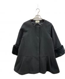 Snidel（スナイデル）の古着「Snidel ノーカラーコート」｜ブラック