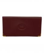 Cartierカルティエ）の古着「Cartier　マストライン　札入れ」｜ボルドー