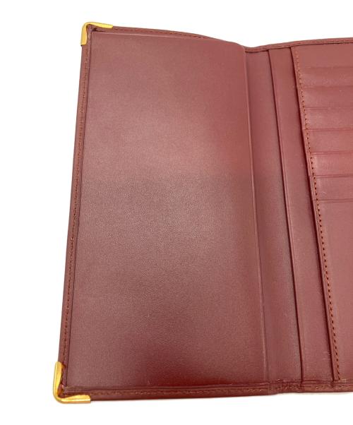 Cartier（カルティエ）Cartier (カルティエ) Cartier　マストライン　札入れ ボルドーの古着・服飾アイテム