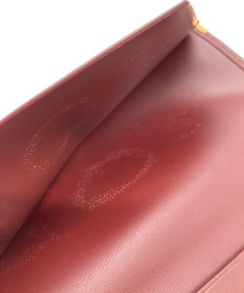 Cartier（カルティエ）Cartier (カルティエ) Cartier　マストライン　札入れ ボルドーの古着・服飾アイテム