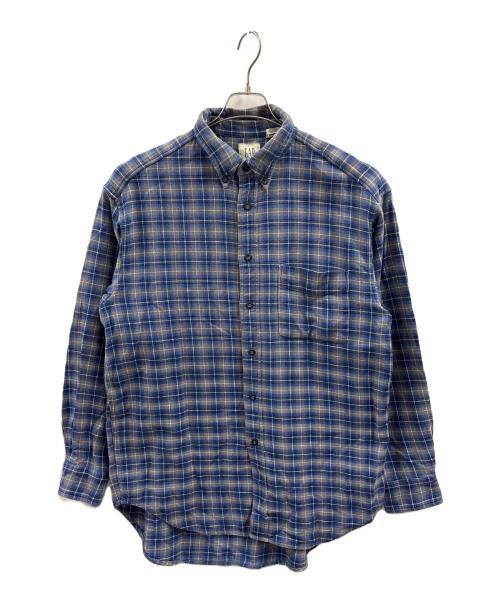GAP（ギャップ）GAP (ギャップ) 長袖シャツ ブルー×グレー サイズ:Lの古着・服飾アイテム