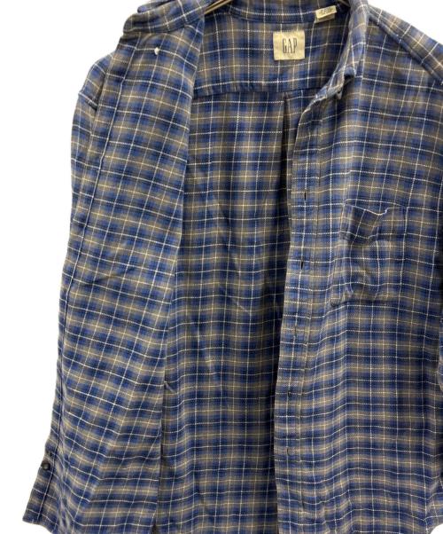 GAP（ギャップ）GAP (ギャップ) 長袖シャツ ブルー×グレー サイズ:Lの古着・服飾アイテム