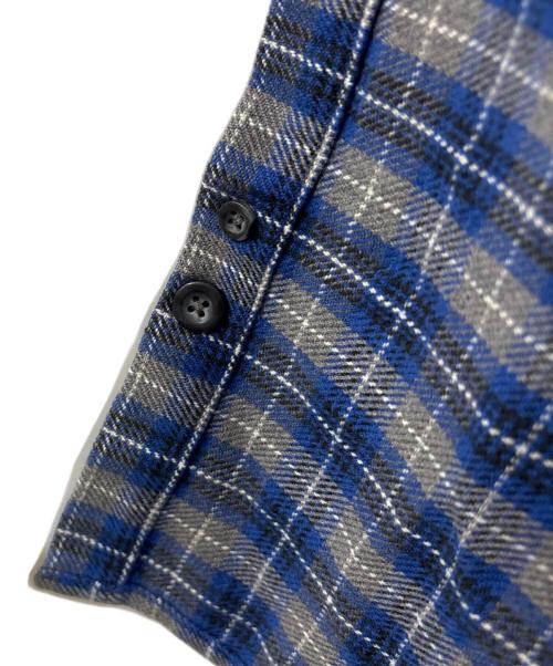 GAP（ギャップ）GAP (ギャップ) 長袖シャツ ブルー×グレー サイズ:Lの古着・服飾アイテム