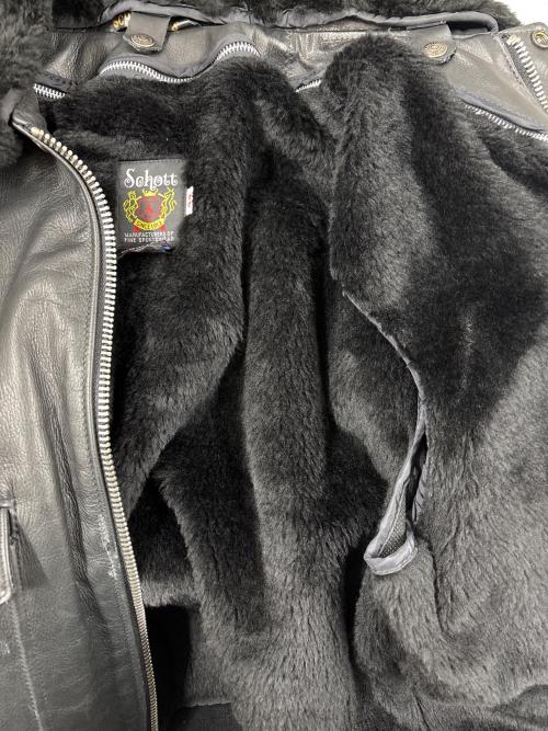 Schott（ショット）Schott (ショット) レザージャケット ブラック サイズ:44の古着・服飾アイテム
