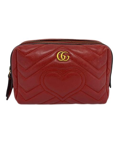 GUCCI（グッチ）GUCCI (グッチ) GUCCI　ポーチ レッドの古着・服飾アイテム