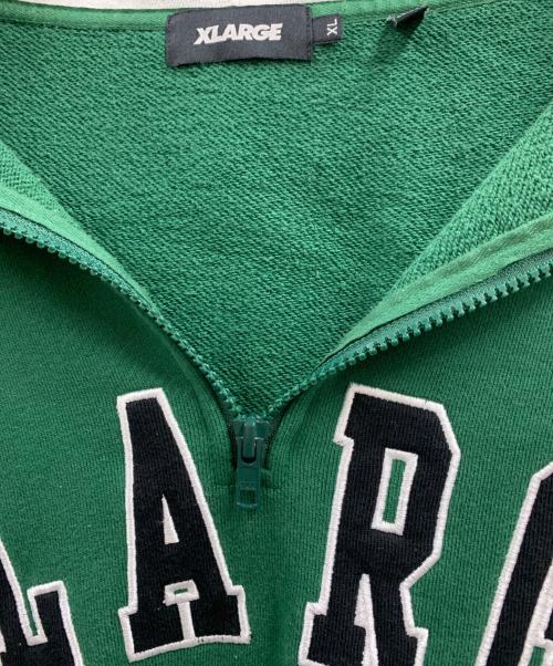 X-LARGE（エクストララージ）X-LARGE (エクストララージ) X-LARGE　ハーフジップパーカー グリーン サイズ:XLの古着・服飾アイテム