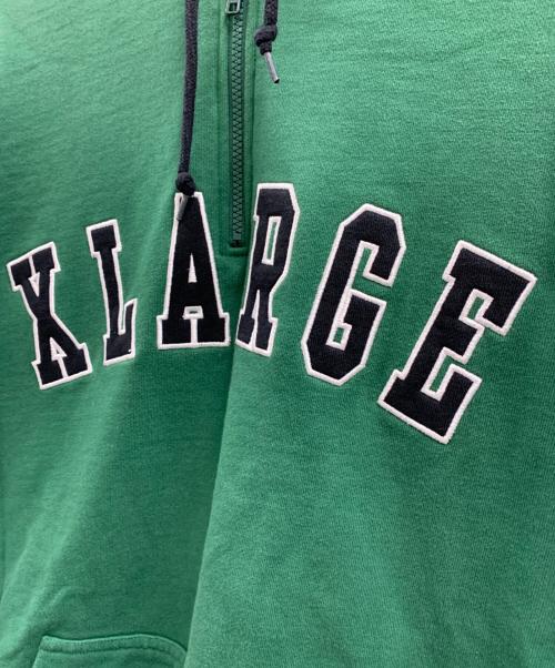 X-LARGE（エクストララージ）X-LARGE (エクストララージ) X-LARGE　ハーフジップパーカー グリーン サイズ:XLの古着・服飾アイテム