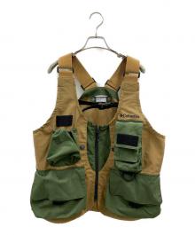 Columbia（コロンビア）の古着「Columbia　パインズベスト」｜ベージュ×グリーン