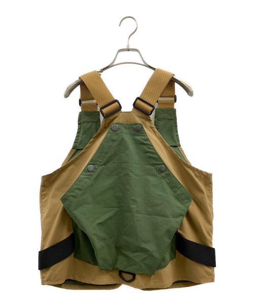 Columbia（コロンビア）Columbia (コロンビア) Columbia　パインズベスト ベージュ×グリーン サイズ:Mの古着・服飾アイテム