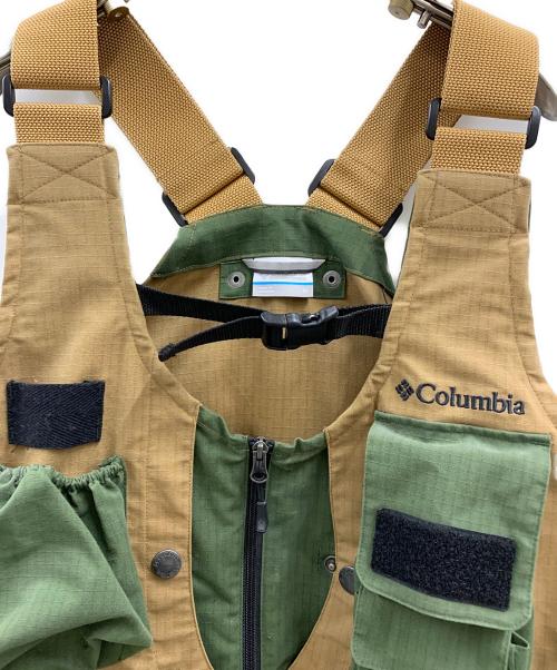 Columbia（コロンビア）Columbia (コロンビア) Columbia　パインズベスト ベージュ×グリーン サイズ:Mの古着・服飾アイテム