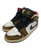 NIKEナイキ）の古着「NIKE　ハイカットスニーカー」｜ブラウン×ホワイト