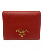 PRADAプラダ）の古着「PRADA 　2つ折り財布」｜レッド