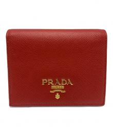 PRADA（プラダ）の古着「PRADA 　2つ折り財布」｜レッド
