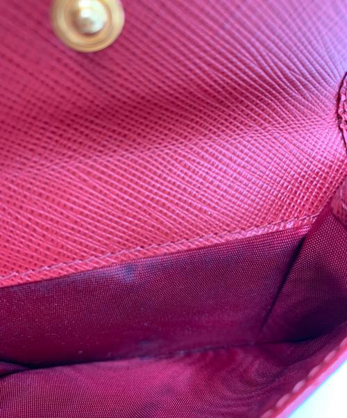 PRADA（プラダ）PRADA (プラダ) PRADA 　2つ折り財布 レッドの古着・服飾アイテム