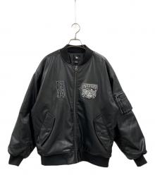 DC SHOE CO.USA（ディーシー シューコー ユーエスエー）の古着「DC SHOE CO.USA　MA-1ジャケット」｜ブラック