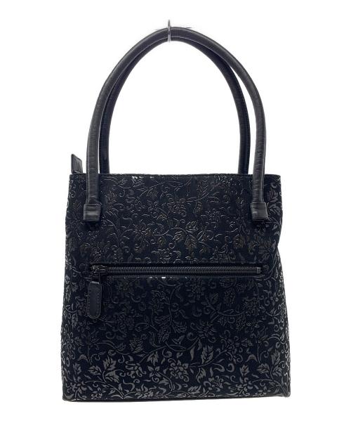 印傳屋（インデンヤ）印傳屋 (インデンヤ) 印傳屋　ハンドバッグ ブラックの古着・服飾アイテム