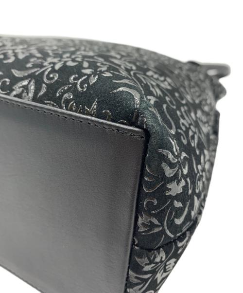 印傳屋（インデンヤ）印傳屋 (インデンヤ) 印傳屋　ハンドバッグ ブラックの古着・服飾アイテム