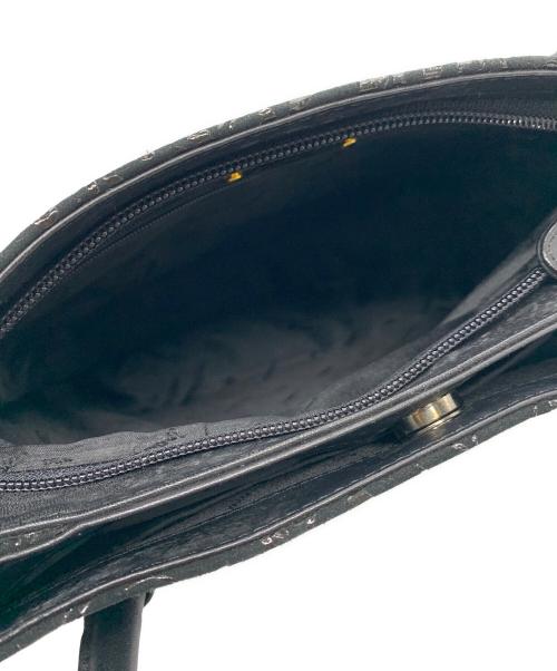 印傳屋（インデンヤ）印傳屋 (インデンヤ) 印傳屋　ハンドバッグ ブラックの古着・服飾アイテム