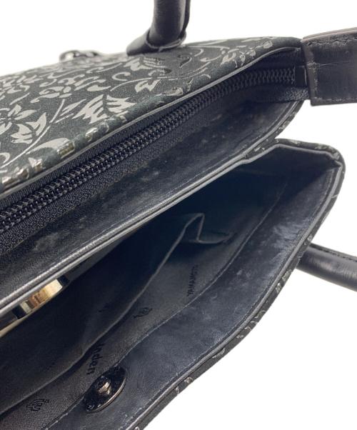 印傳屋（インデンヤ）印傳屋 (インデンヤ) 印傳屋　ハンドバッグ ブラックの古着・服飾アイテム
