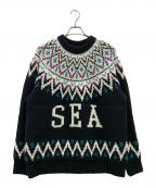 WIND AND SEAウィンダンシー）の古着「WIND AND SEA　ニット」｜ブラック