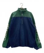 NAUTICAノーティカ）の古着「NAUTICA　ハーフジップフリースジャケット」｜グリーン×ネイビー