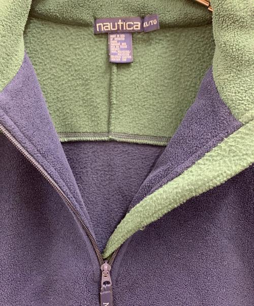 NAUTICA（ノーティカ）NAUTICA (ノーティカ) NAUTICA　ハーフジップフリースジャケット グリーン×ネイビー サイズ:XLの古着・服飾アイテム