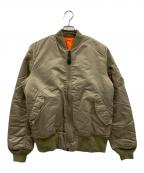 ALPHAアルファ）の古着「ALPHA　MA-1ジャケット」｜ブラウン×オレンジ