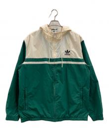 adidas（アディダス）の古着「adidas　ウインドブレーカー」｜アイボリー×グリーン